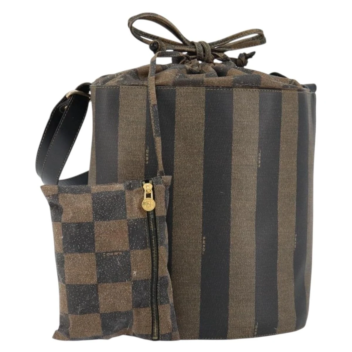 The Fendi bucket bag as it was found in Japan, worn and unnamed